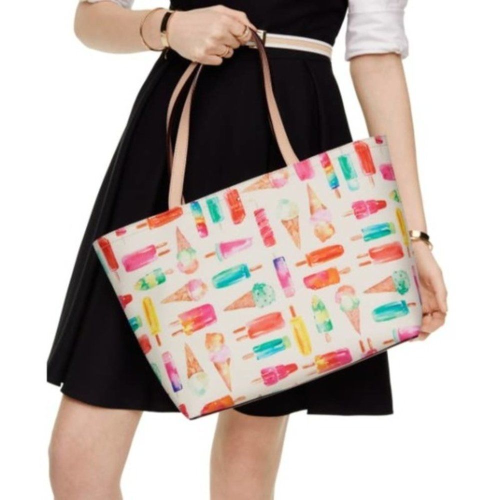 Kate Spade Flavor of the Month Ice Cream Zippered Tote